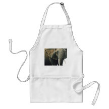 "Elephant" Wildlife Animal Watercolor Apron