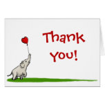 Elephant with Balloon Greeting Card