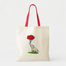 Elephant with Balloons Canvas Bags