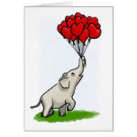 Elephant with Balloons Greeting Card