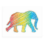 Elephant with Lines Postcards