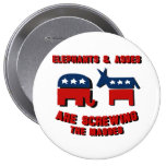 Elephants and Asses are screwing the masses 2 Pins