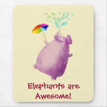 Elephants are Awesome Mouse Pads