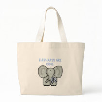 Elephants Are Cool Canvas Bag