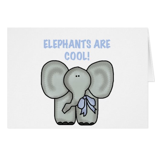 Elephants Are Cool Tshirts and Gifts Greeting Card