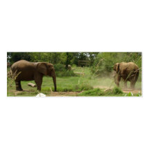 Elephants Bookmark Business Cards