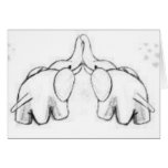 Elephants In love Greeting Card