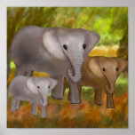 Elephants in the Rainforest Print