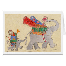 Elephants' Moving Day Card