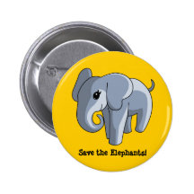 Elephants Pinback Button