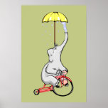 Elephants Ride Interstellar Trikes posters