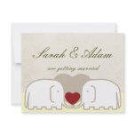 elephants row save the date personalized invitation