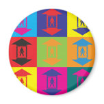 Elevators Pop Art magnets