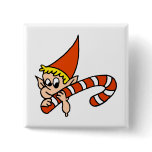 Elf and Christmas Candy Cane buttons
