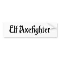 Elf Axefighter Sticker Bumper Sticker