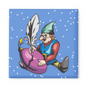 Elf Decorating Christmas Ornament magnets