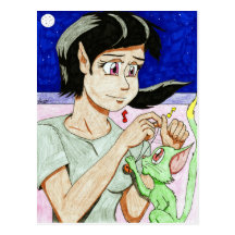 Elf Girl postcard