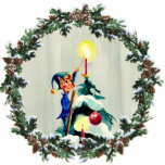 ELF LIGHTING CANDLE & WREATH by SHARON SHARPE photo sculptures