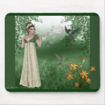 Elf Magic in Grass Field with Hummingbirds Mousepad
