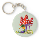 ELF & MUSHROOMS by SHARON SHARPE keychains