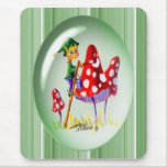 ELF, MUSHROOMS & STRIPES by SHARON SHARPE mousepads