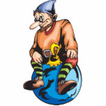 Elf Sitting On Christmas Ornament photo sculptures
