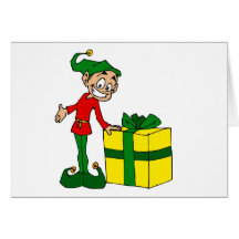 elf with package cards