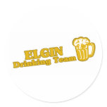 Elgin Drinking Team tee shirts stickers