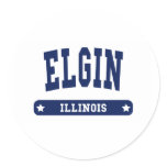 Elgin Illinois College Style tee shirts stickers