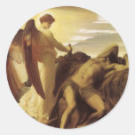 Elijah in Wilderness by Leighton, Victorian Art Stickers