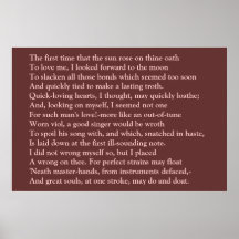 Elizabeth Barrett Browning Sonnett XXXII Poster