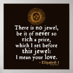 Elizabeth I "Golden Speech" Quote Poster