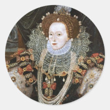 Elizabeth I Portrait Round Sticker