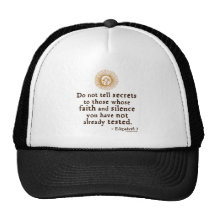 Elizabeth I Quote on Trust Hat