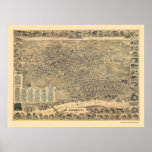 Elizabeth, NJ Panoramic Map - 1898 posters