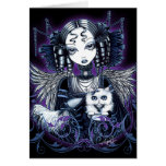 Elizabeth White Persian Cat Angel Card