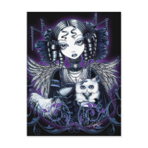 Elizabeth White Persian Cat Angel Postcard