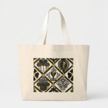 Elizabethan Blackwork tile Canvas Bag