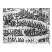 Elizabethan Procession Postcard