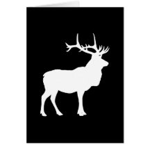 Elk Silhouette Greeting Card