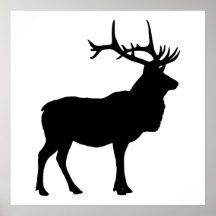 Elk Silhouette Print