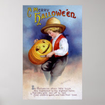 Ellen H. Clapsaddle: Boy with Jack O'Lantern 2 Print