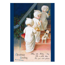 Ellen H. Clapsaddle: Christmas Toddler Girls Post Card