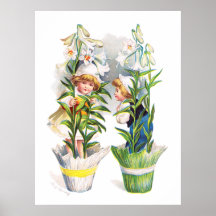 Ellen H. Clapsaddle: Easter Flower Children Print