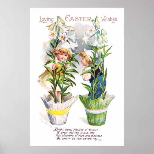 Ellen H. Clapsaddle: Easter Flower Children Print