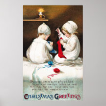 Ellen H. Clapsaddle: Girls Stitching Stockings Print