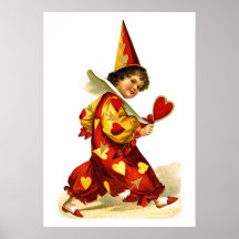 Ellen H. Clapsaddle: Harlequin with Heart Print