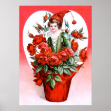 Ellen H. Clapsaddle: Valentine Roses Poster