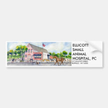 ellic. pets revised, ELLICOTTSMALLANIMALHOSPITA... Bumper Stickers