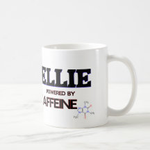 Ellie powered by caffeine coffee mugs